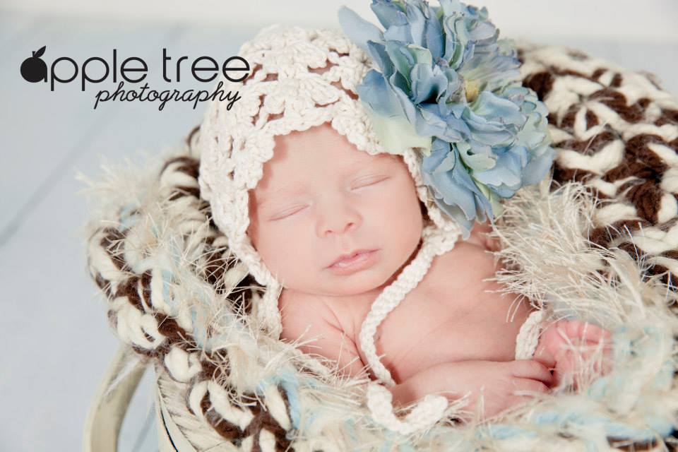 Crochet Pattern for Fleurette Baby Bonnet | Crochet Baby Bonnet Pattern | Baby Hat Crocheting Pattern | DIY Written Crochet Instructions