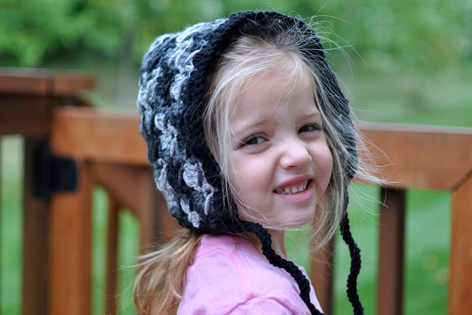 Crochet Pattern for Diagonal Spike Stitch Pixie Bonnet | Crochet Baby Bonnet Pattern | Baby Hat Crocheting Pattern | DIY Written Crochet Instructions