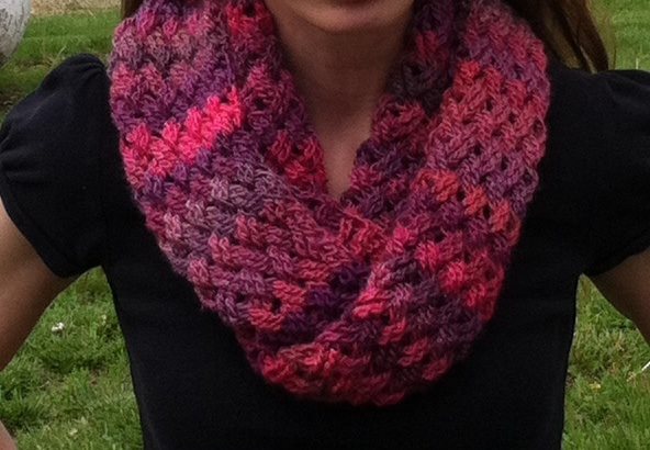 Crochet Pattern for Diagonal Weave Infinity Scarf or Cowl | Crochet Scarf Pattern | Scarf Crocheting Pattern | DIY Written Crochet Instructions