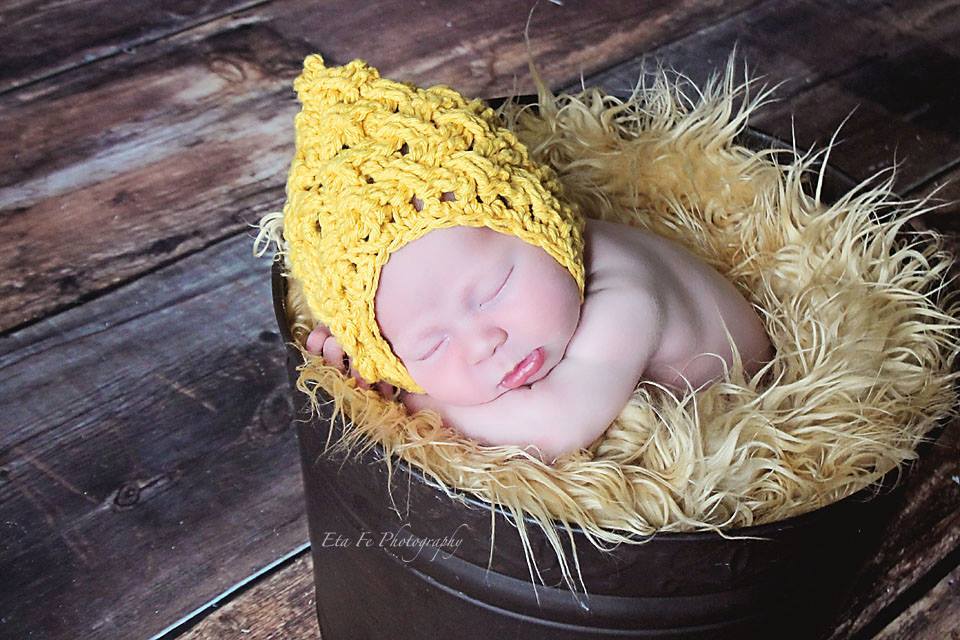 Crochet Pattern for Diagonal Weave Pixie Bonnet | Crochet Baby Bonnet Pattern | Baby Hat Crocheting Pattern | DIY Written Crochet Instructions