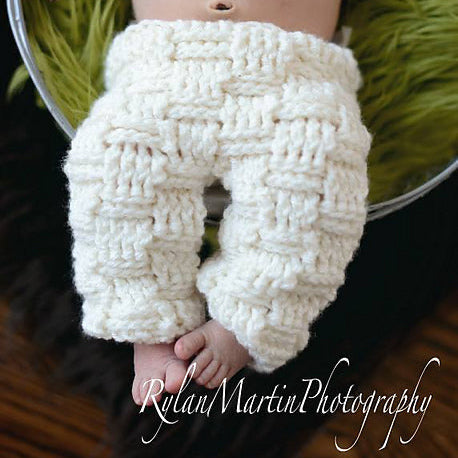 Crochet Pattern for Basket Weave Baby Pants or Shorties | Crochet Baby Pants Pattern | Baby Pants Crocheting Pattern | DIY Written Crochet Instructions
