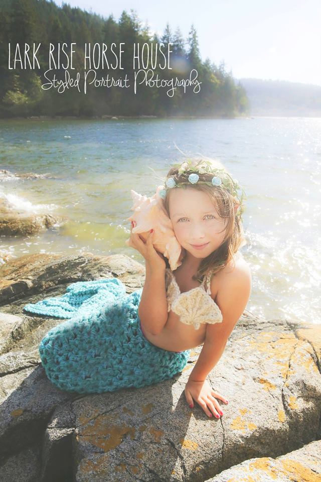 SET OF 2 Crochet Patterns for Mermaid Tail and Shell Bikini Top Photography Props | Crochet Mermaid Pattern | Mermaid Tail Crocheting Pattern | DIY Written Crochet Instructions