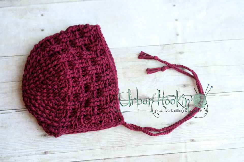 Crochet Pattern for Texture Weave Baby Bonnet | Crochet Baby Hat Pattern | Baby Bonnet Crocheting Pattern | DIY Written Crochet Instructions