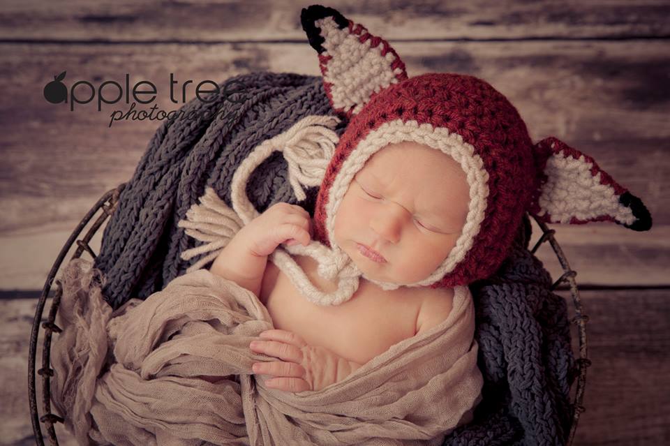 Crochet Pattern for Woodland Fox or Bear Baby Bonnet | Crochet Baby Bonnet Pattern | Baby Hat Crocheting Pattern | DIY Written Crochet Instructions