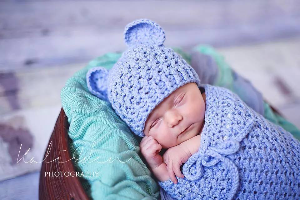 Crochet Pattern for Baby Bear Beanie | Crochet Baby Beanie Pattern | Baby Hat Crocheting Pattern | DIY Written Crochet Instructions