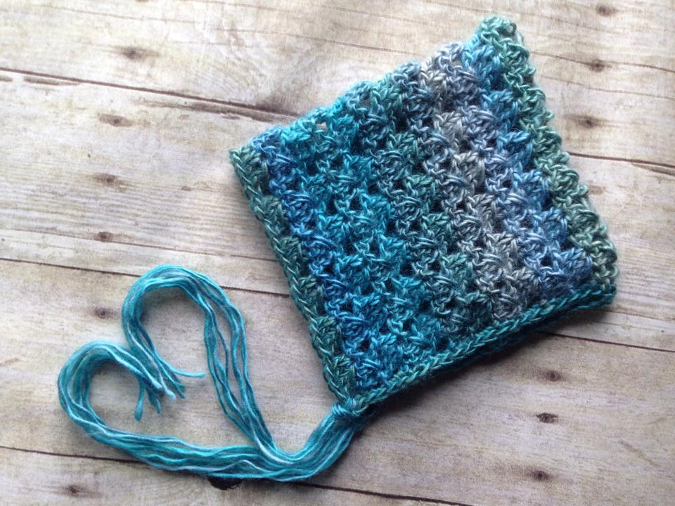 Crochet Pattern for Diagonal Spike Stitch Pixie Bonnet | Crochet Baby Bonnet Pattern | Baby Hat Crocheting Pattern | DIY Written Crochet Instructions