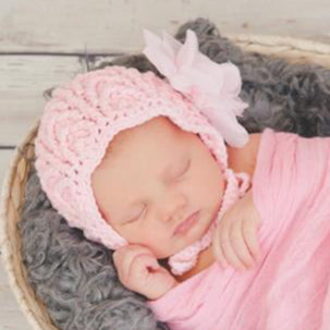 Crochet Pattern for Arrowhead Baby Bonnet | Crochet Baby Bonnet Pattern | Baby Hat Crocheting Pattern | DIY Written Crochet Instructions
