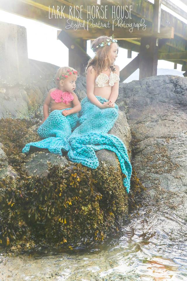SET OF 2 Crochet Patterns for Mermaid Tail and Shell Bikini Top Photography Props | Crochet Mermaid Pattern | Mermaid Tail Crocheting Pattern | DIY Written Crochet Instructions