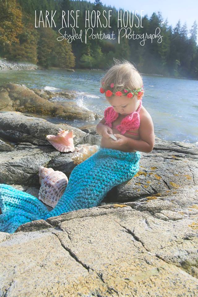 SET OF 2 Crochet Patterns for Mermaid Tail and Shell Bikini Top Photography Props | Crochet Mermaid Pattern | Mermaid Tail Crocheting Pattern | DIY Written Crochet Instructions
