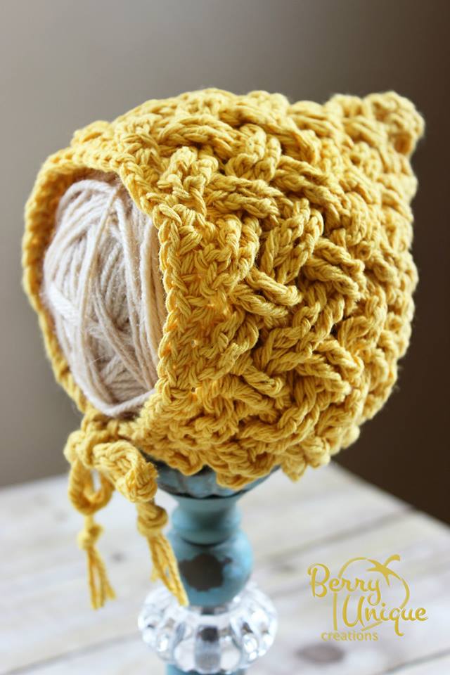 Crochet Pattern for Diagonal Weave Pixie Bonnet | Crochet Baby Bonnet Pattern | Baby Hat Crocheting Pattern | DIY Written Crochet Instructions