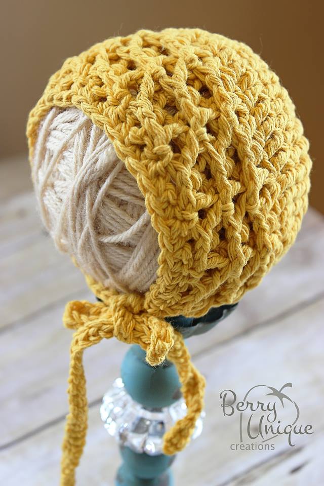 Crochet Pattern for Kylie Baby Bonnet | Crochet Baby Bonnet Pattern | Baby Hat Crocheting Pattern | DIY Written Crochet Instructions