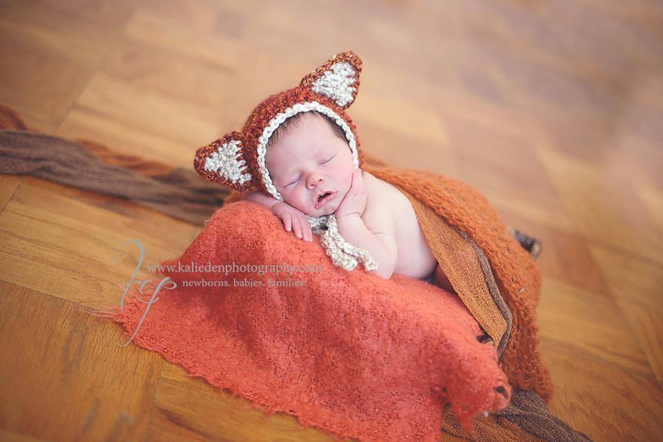 Crochet Pattern for Woodland Fox or Bear Baby Bonnet | Crochet Baby Bonnet Pattern | Baby Hat Crocheting Pattern | DIY Written Crochet Instructions