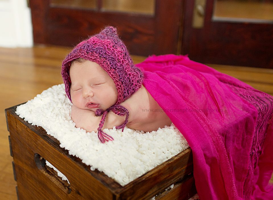 Crochet Pattern for Diagonal Spike Stitch Pixie Bonnet | Crochet Baby Bonnet Pattern | Baby Hat Crocheting Pattern | DIY Written Crochet Instructions