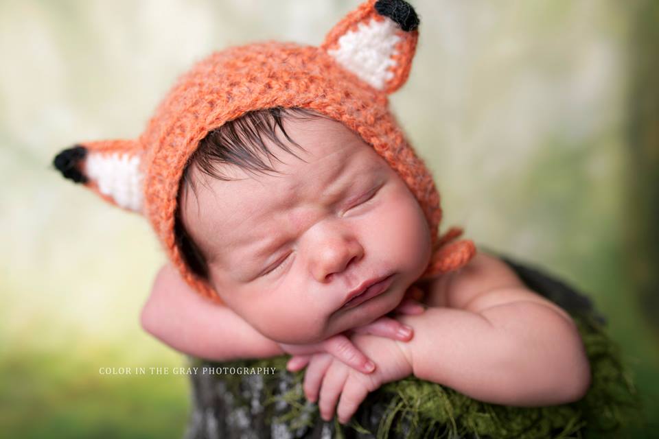 Crochet Pattern for Woodland Fox or Bear Baby Bonnet | Crochet Baby Bonnet Pattern | Baby Hat Crocheting Pattern | DIY Written Crochet Instructions