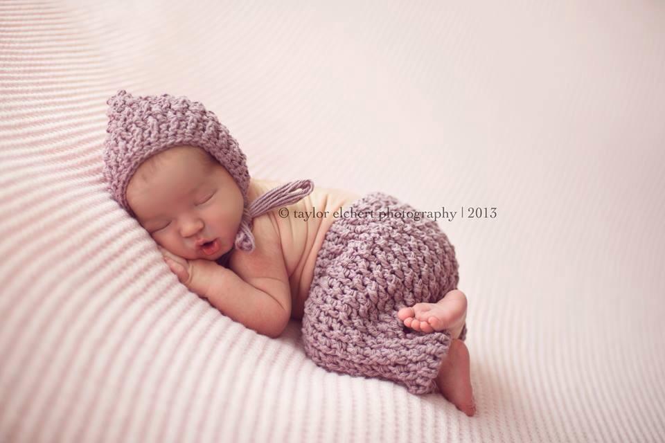 Crochet Pattern for Ripple Stitch Pixie Bonnet | Crochet Baby Bonnet Pattern | Baby Hat Crocheting Pattern | DIY Written Crochet Instructions