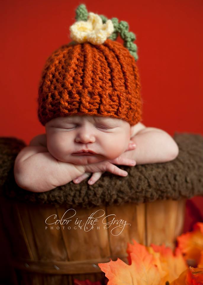 Crochet Pattern for Pumpkin Beanie | Crochet Hat Pattern | Hat Crocheting Pattern | DIY Written Crochet Instructions