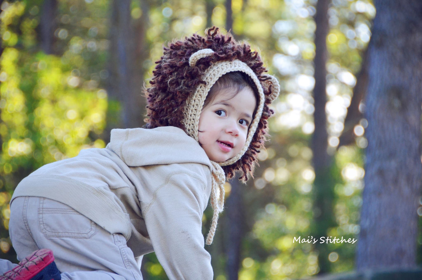 Crochet Pattern for Lion and Lioness Baby Bonnet | Crochet Baby Bonnet Pattern | Baby Hat Crocheting Pattern | DIY Written Crochet Instructions