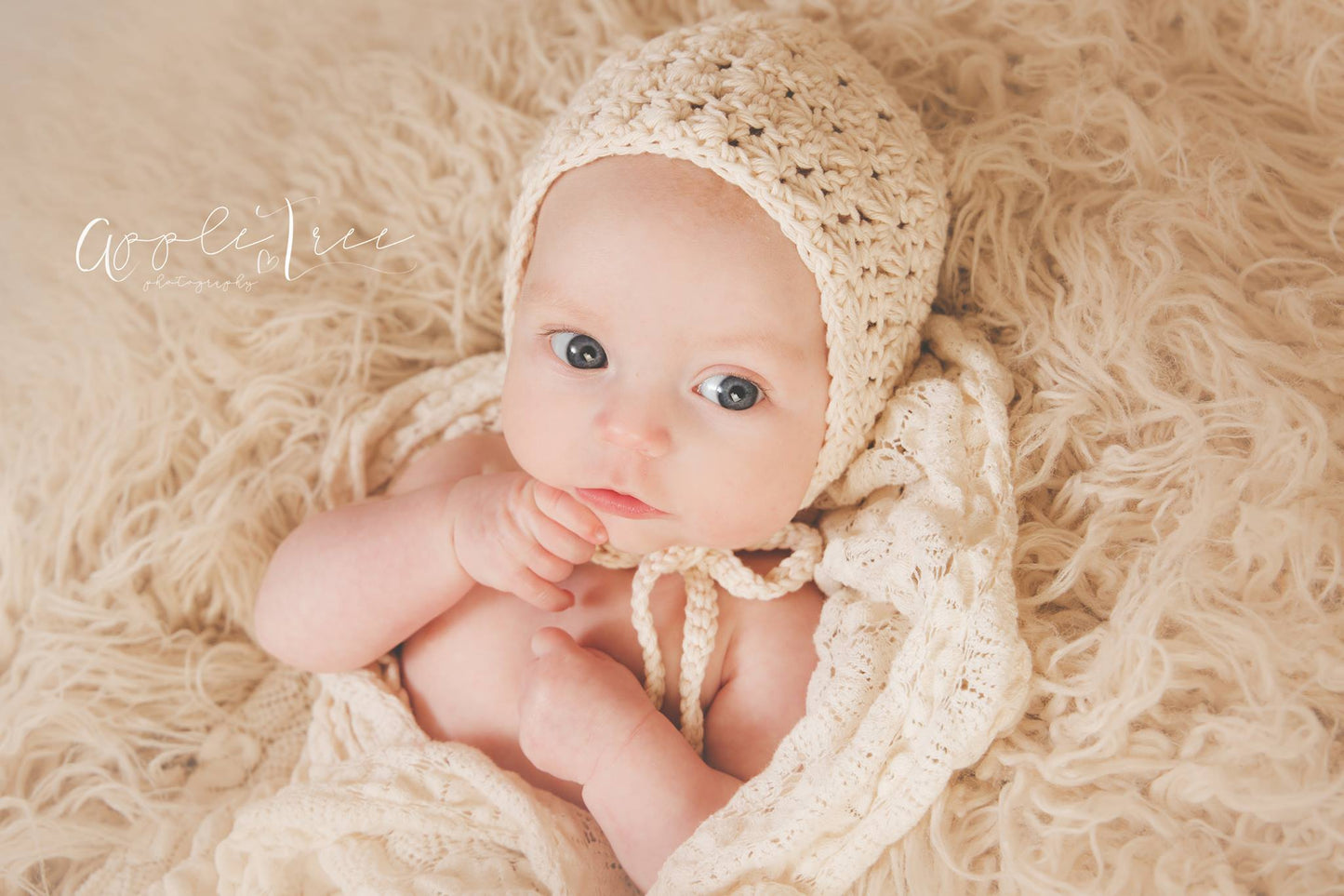 Crochet Pattern for Vintage Star Baby Bonnet | Crochet Baby Bonnet Pattern | Baby Hat Crocheting Pattern | DIY Written Crochet Instructions
