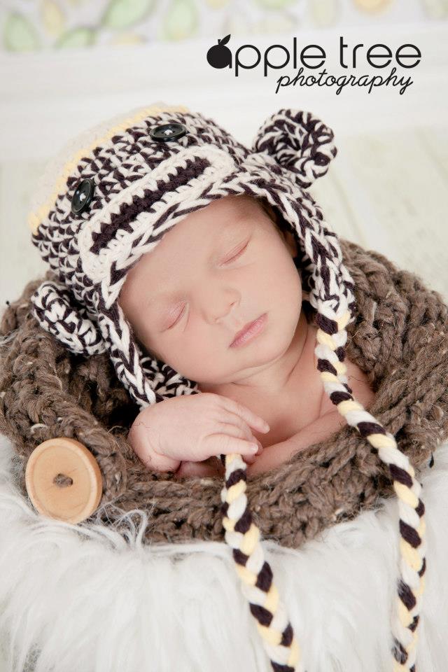 Crochet Pattern for Chunky Monkey Sock Monkey Hat | Crochet Hat Pattern | Hat Crocheting Pattern | DIY Written Crochet Instructions