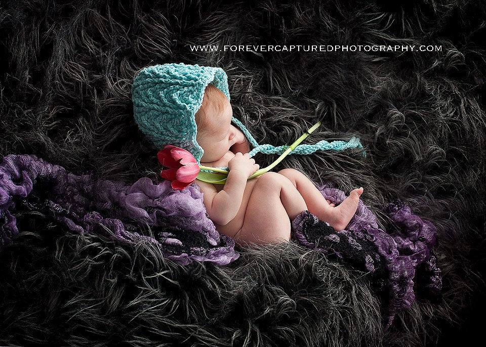 Crochet Pattern for Arrowhead Baby Bonnet | Crochet Baby Bonnet Pattern | Baby Hat Crocheting Pattern | DIY Written Crochet Instructions
