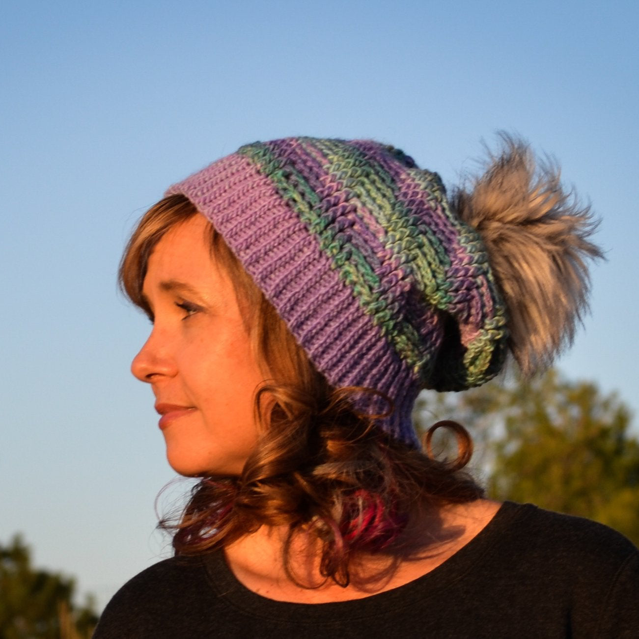Crochet Pattern for Spiral Herringbone Slouch Hat | Crochet Hat Pattern | Hat Crocheting Pattern | DIY Written Crochet Instructions