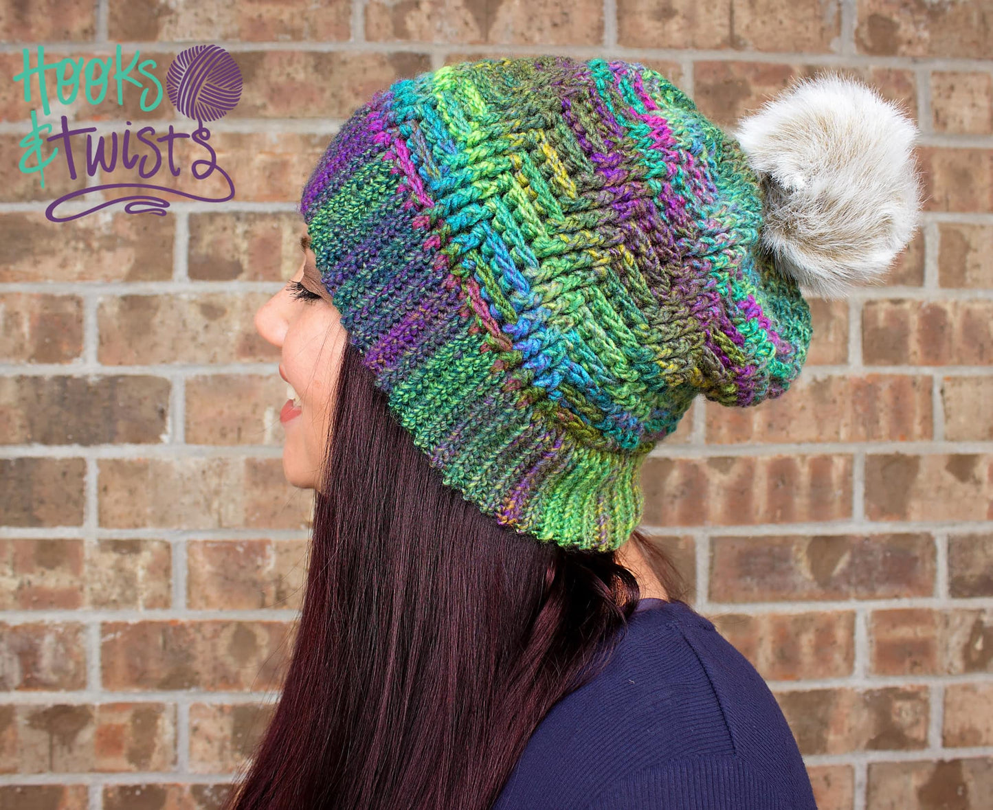 Crochet Pattern for Spiral Herringbone Slouch Hat | Crochet Hat Pattern | Hat Crocheting Pattern | DIY Written Crochet Instructions