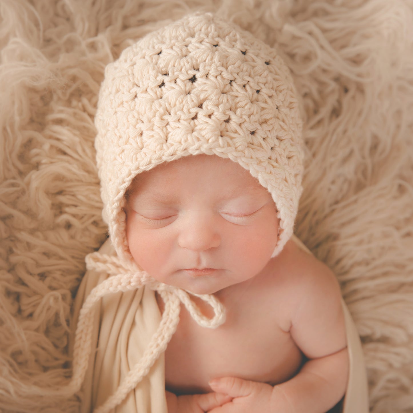Crochet Pattern for Vintage Star Baby Bonnet | Crochet Baby Bonnet Pattern | Baby Hat Crocheting Pattern | DIY Written Crochet Instructions