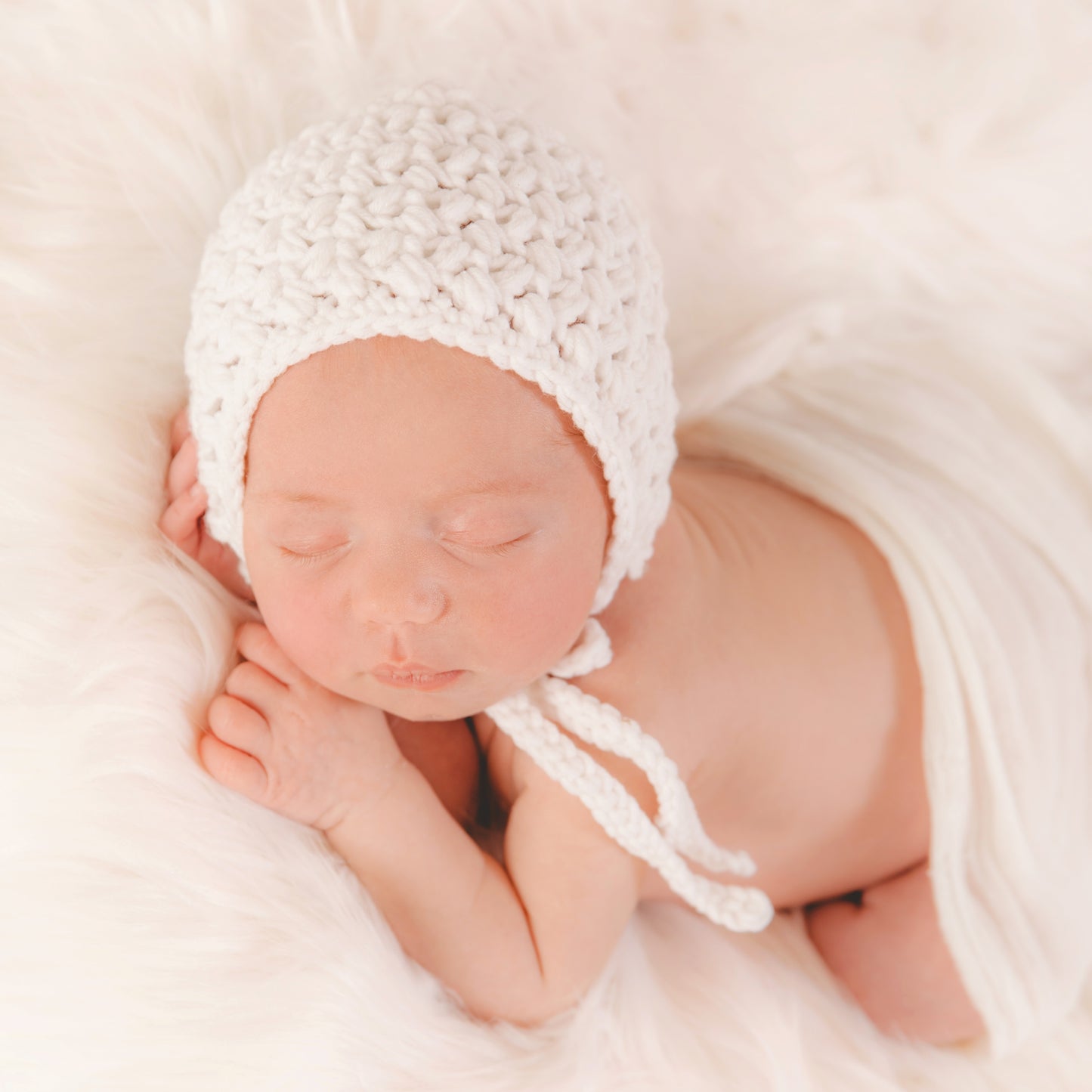 Crochet Pattern for Dedication Baby Bonnet | Crochet Baby Bonnet Pattern | Baby Hat Crocheting Pattern | DIY Written Crochet Instructions