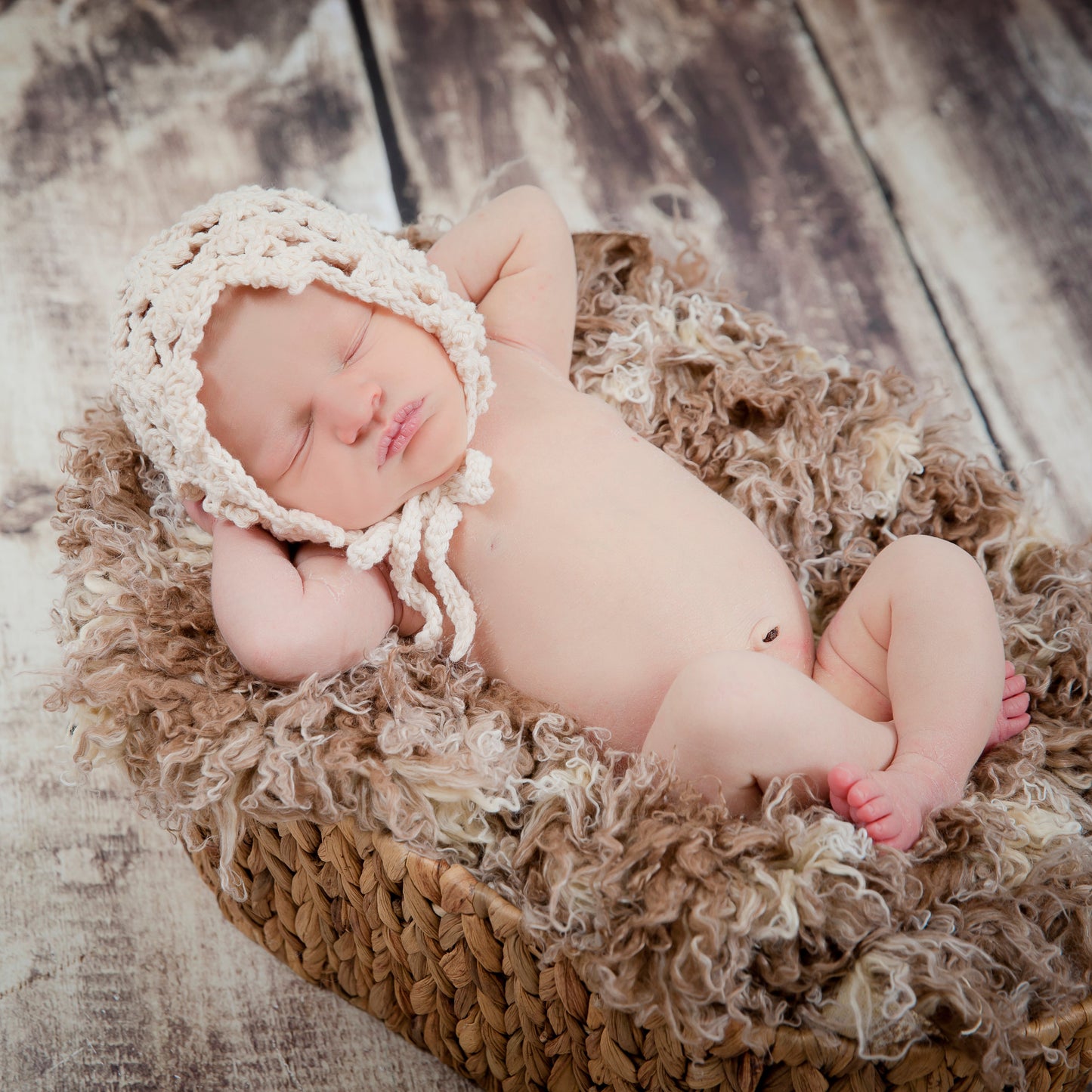 Crochet Pattern for Fleurette Baby Bonnet | Crochet Baby Bonnet Pattern | Baby Hat Crocheting Pattern | DIY Written Crochet Instructions