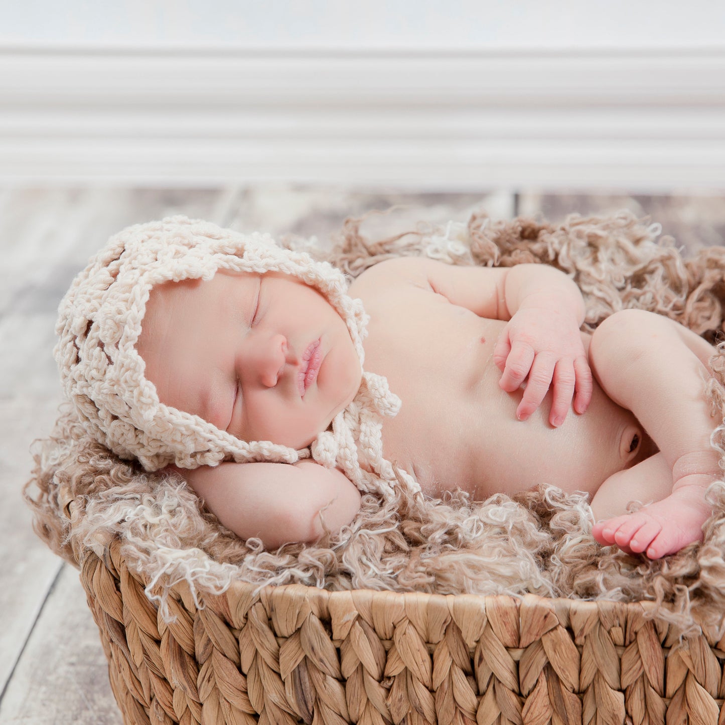 Crochet Pattern for Fleurette Baby Bonnet | Crochet Baby Bonnet Pattern | Baby Hat Crocheting Pattern | DIY Written Crochet Instructions