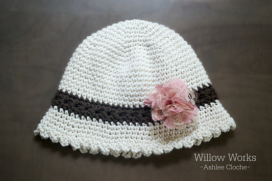 Crochet Pattern for Ashlee Beanie or Cloche Hat | Crochet Hat Pattern | Hat Crocheting Pattern | DIY Written Crochet Instructions