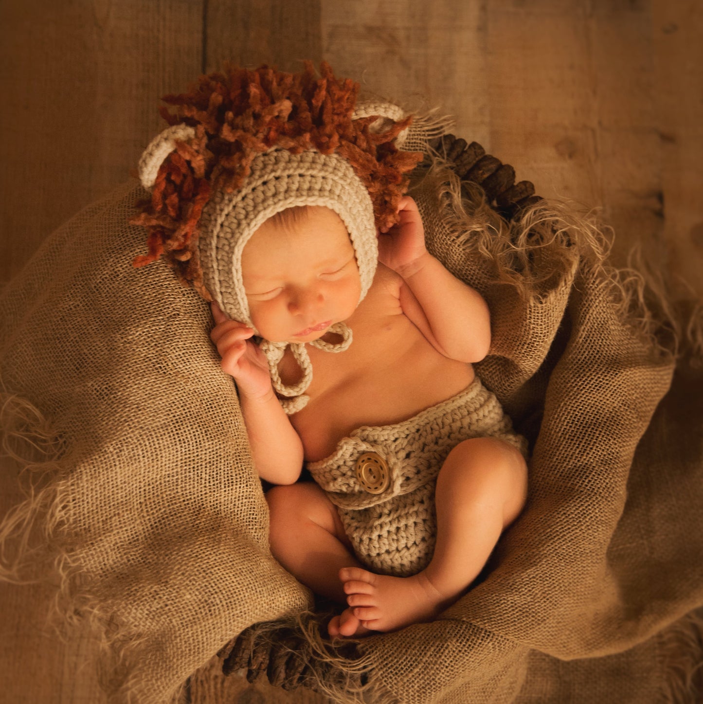 Crochet Pattern for Lion and Lioness Baby Bonnet | Crochet Baby Bonnet Pattern | Baby Hat Crocheting Pattern | DIY Written Crochet Instructions