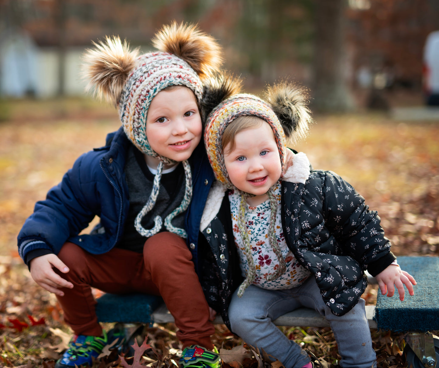 Crochet Pattern for Double Pom Fur Trim Bonnet | Crochet Double Pom Bonnet Pattern | Fur Trim Baby Bonnet Crocheting Pattern | DIY Written Crochet Instructions