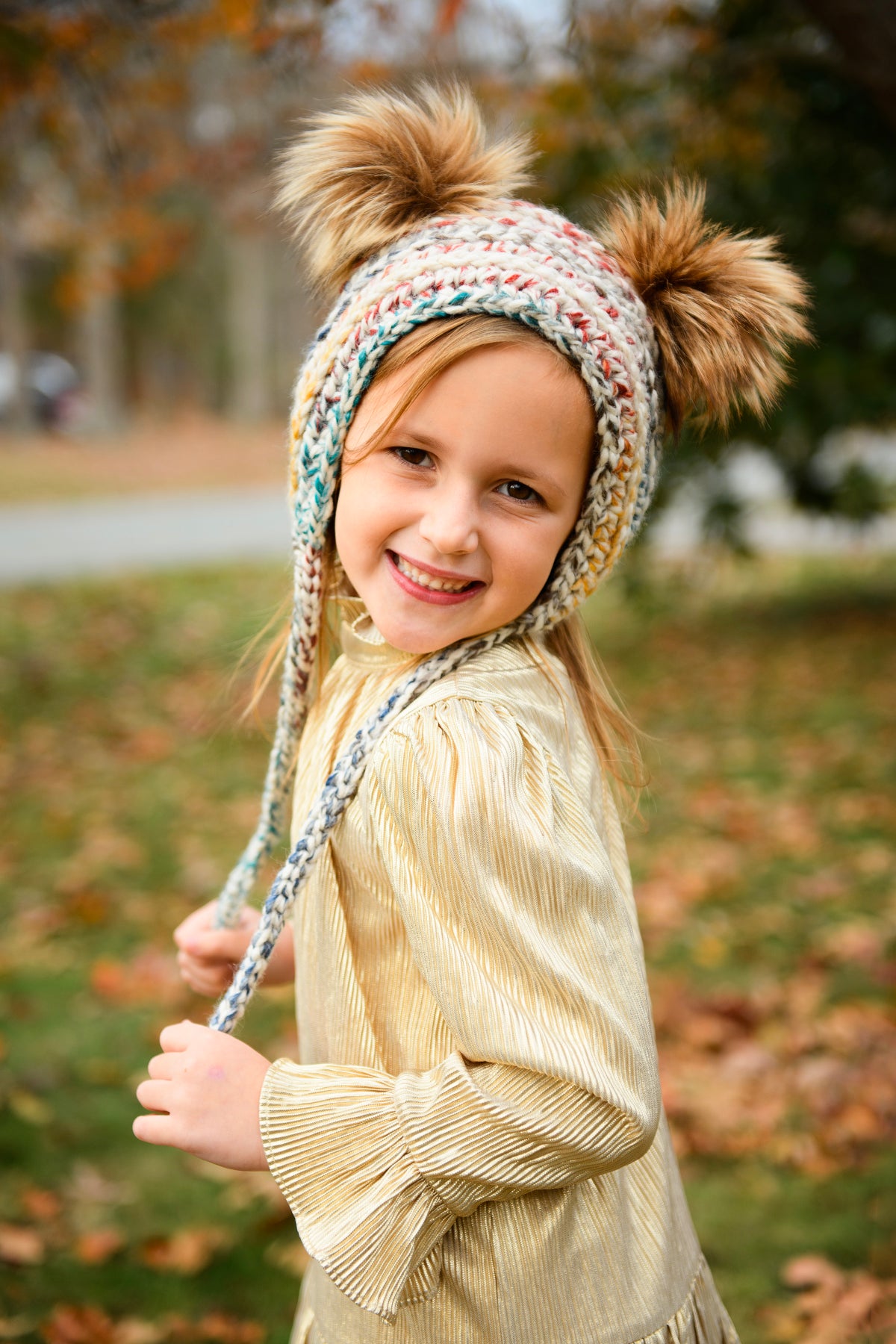 Crochet Pattern for Double Pom Fur Trim Bonnet | Crochet Double Pom Bonnet Pattern | Fur Trim Baby Bonnet Crocheting Pattern | DIY Written Crochet Instructions