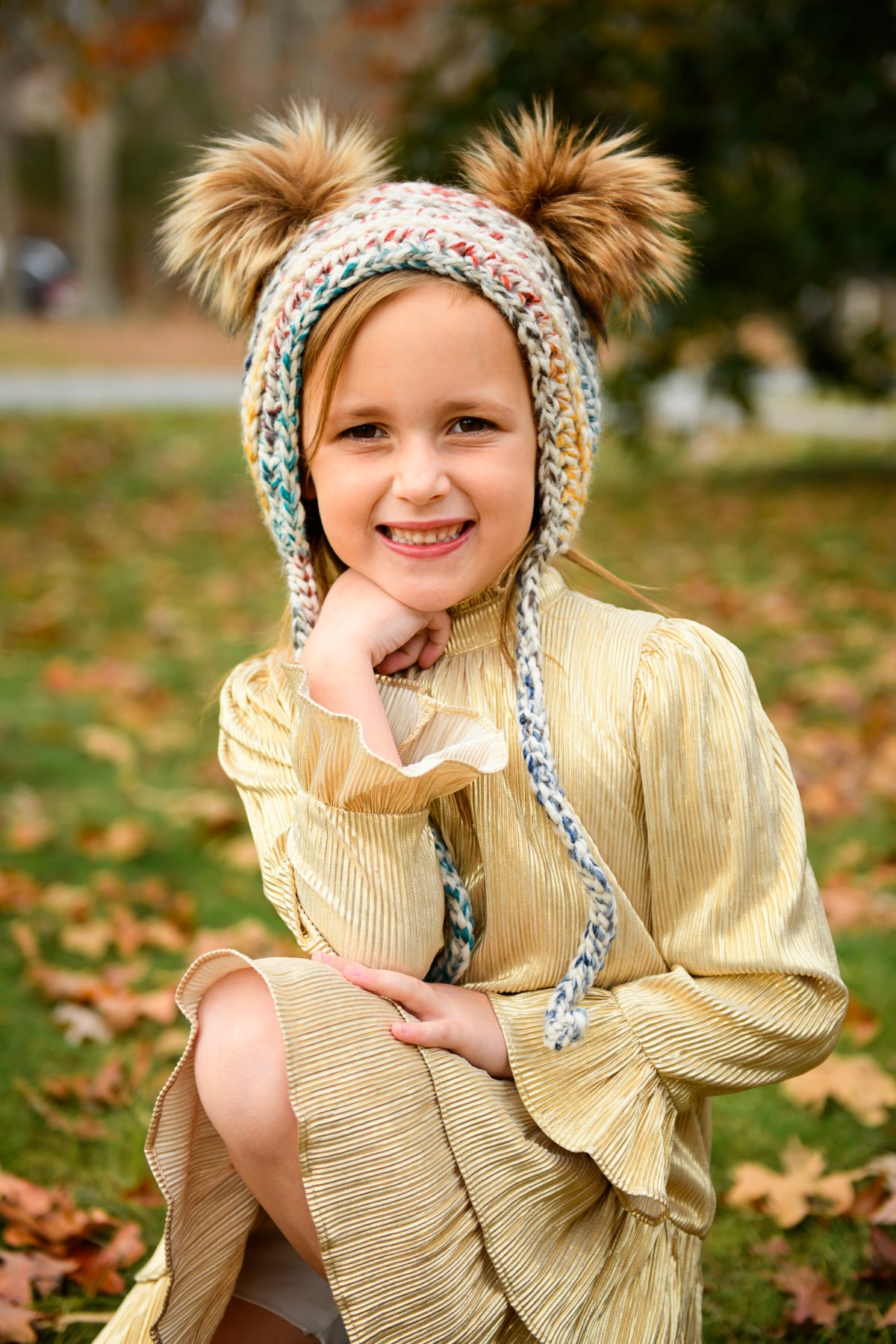 Crochet Pattern for Double Pom Fur Trim Bonnet | Crochet Double Pom Bonnet Pattern | Fur Trim Baby Bonnet Crocheting Pattern | DIY Written Crochet Instructions