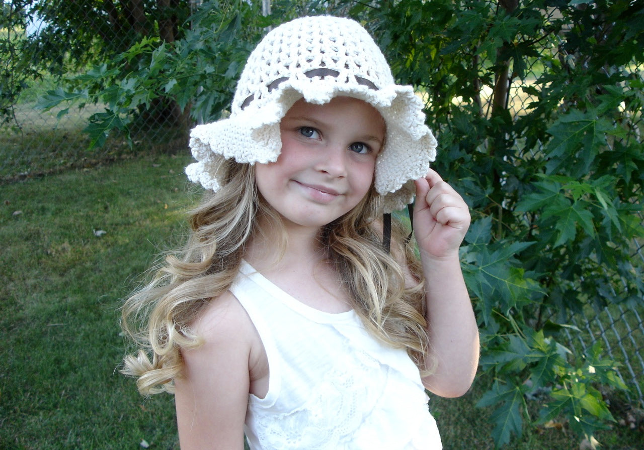 Crochet Pattern for Ava Sun Hat | Crochet Hat Pattern | Hat Crocheting Pattern | DIY Written Crochet Instructions