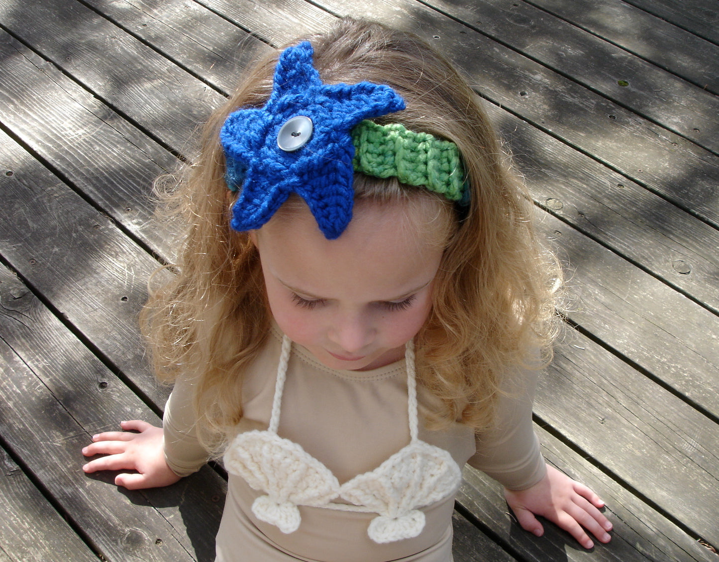 SET OF 3 Crochet Patterns for Mermaid Tail, Shell Bikini Top, & Starfish Headband Photography Props | Crochet Mermaid Pattern | Mermaid Tail Crocheting Pattern | DIY Written Crochet Instructions