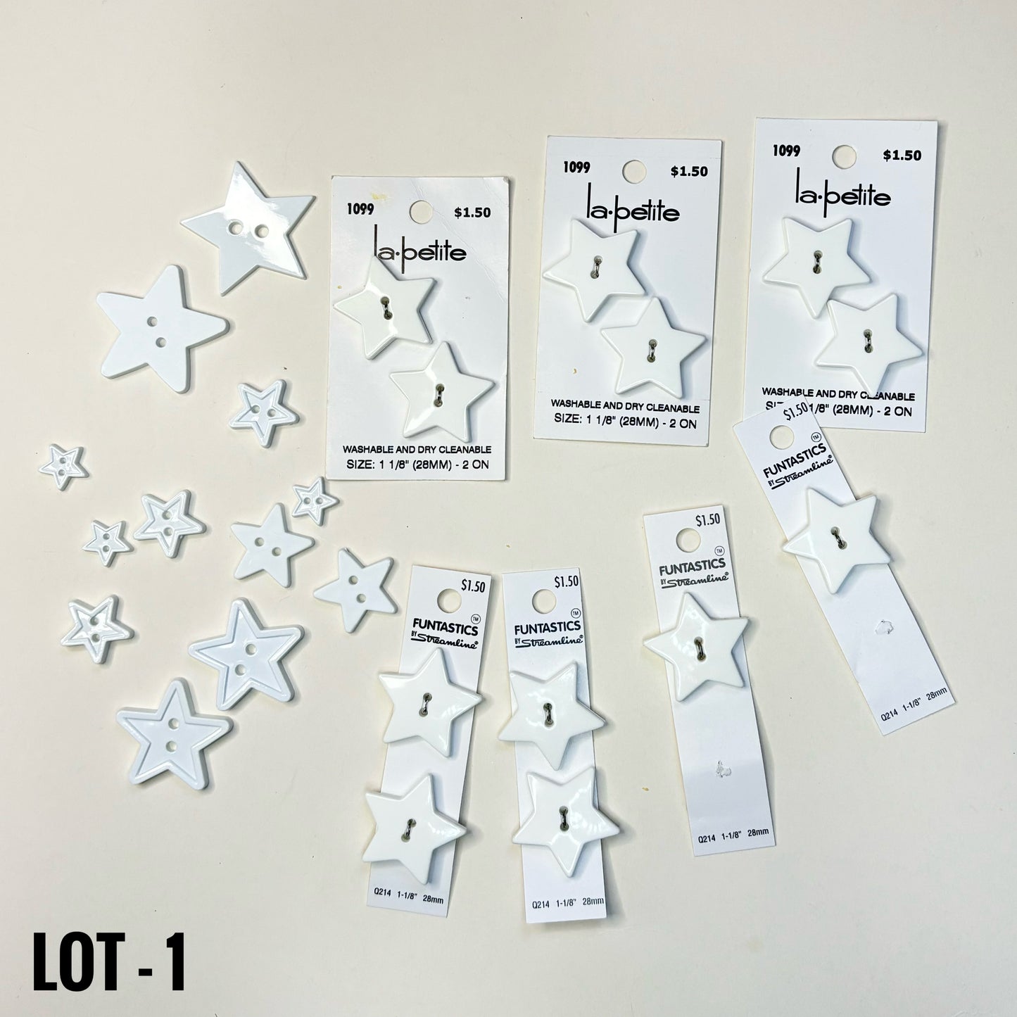 BUTTONS: Assorted Lots (various colors and sizes)