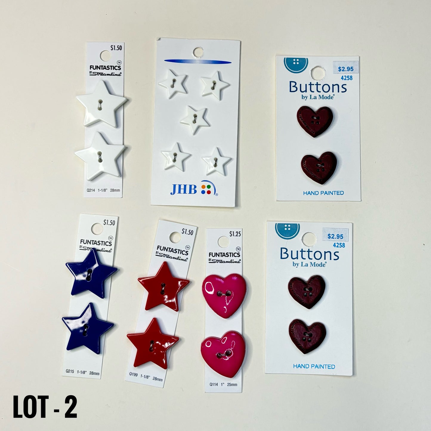 BUTTONS: Assorted Lots (various colors and sizes)