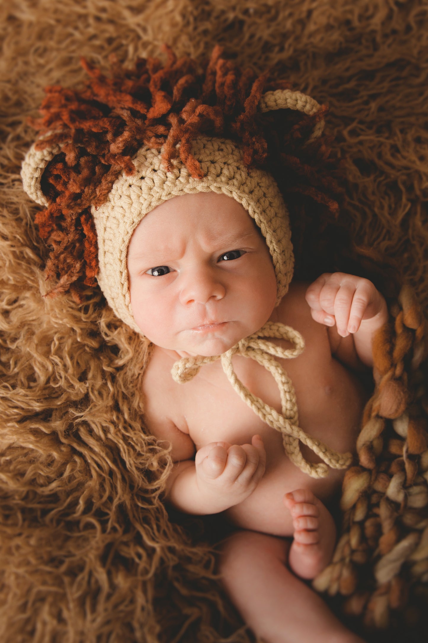 Crochet Pattern for Lion and Lioness Baby Bonnet | Crochet Baby Bonnet Pattern | Baby Hat Crocheting Pattern | DIY Written Crochet Instructions
