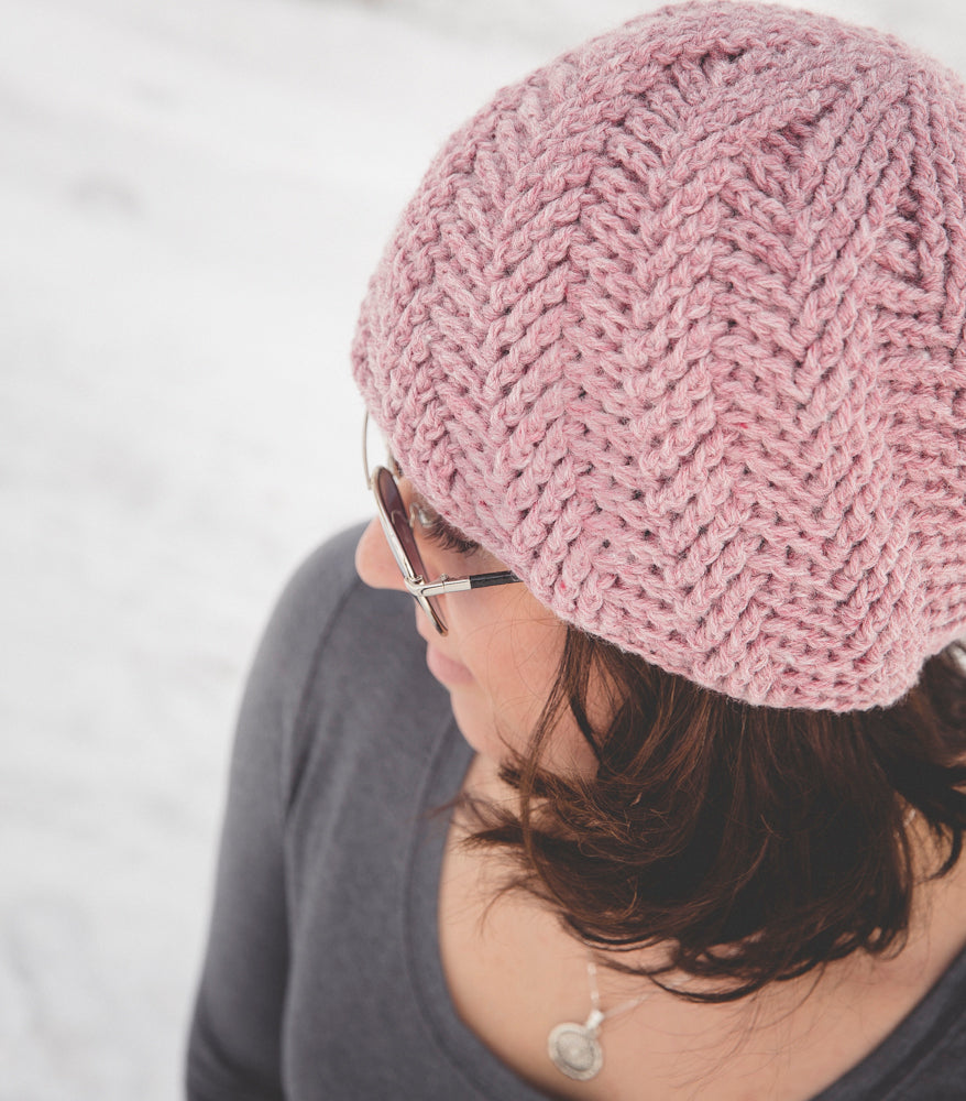 Crochet Pattern for Spiral Herringbone Beanie | Crochet Hat Pattern | Hat Crocheting Pattern | DIY Written Crochet Instructions