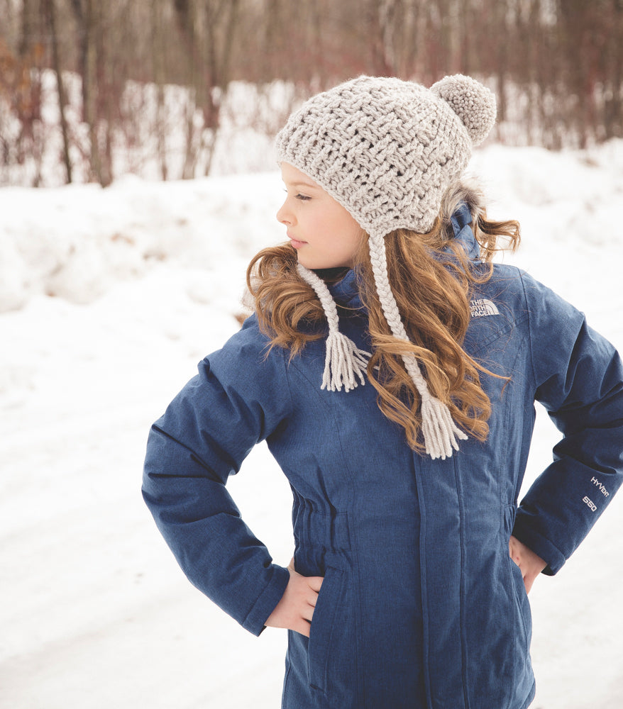 Crochet Pattern for Chunky Texture Weave Earflap Hat | Crochet Hat Pattern | Hat Crocheting Pattern | DIY Written Crochet Instructions