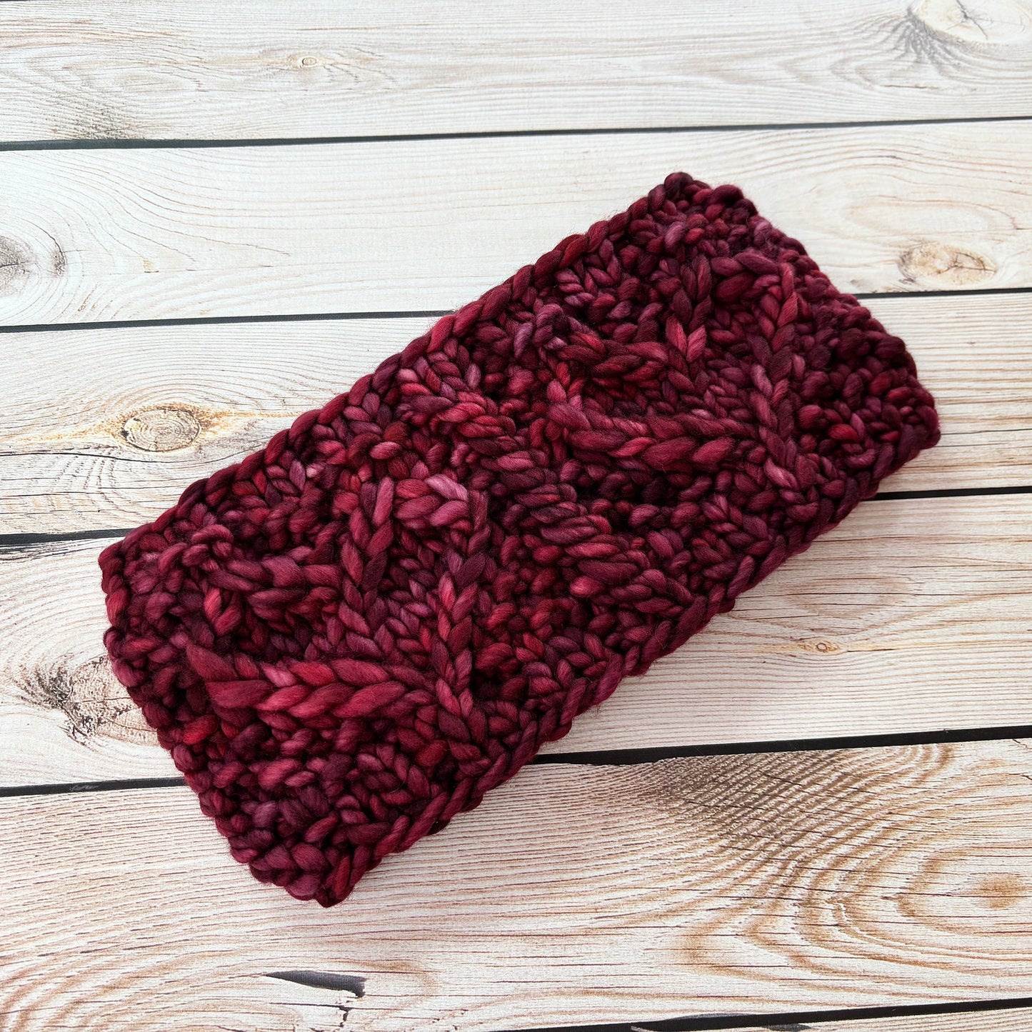 Heartwarming Headband | LUXURY Handmade 100% Merino Wool Knit Headband | Malabrigo Rasta | Adult Size | Ready To Ship