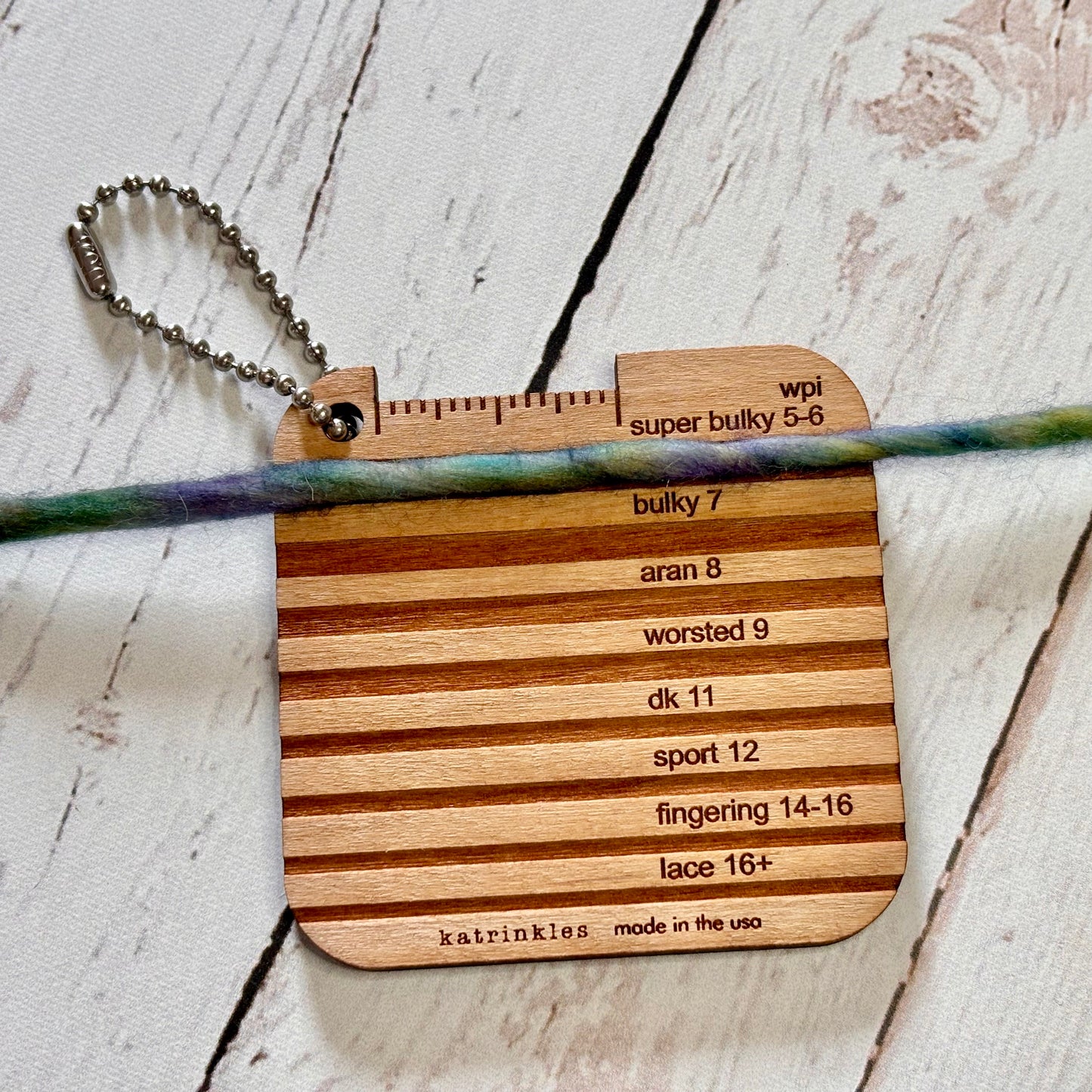 Mini Tool: WPI Yarn Weight Gauge With Etched Yarn Grooves