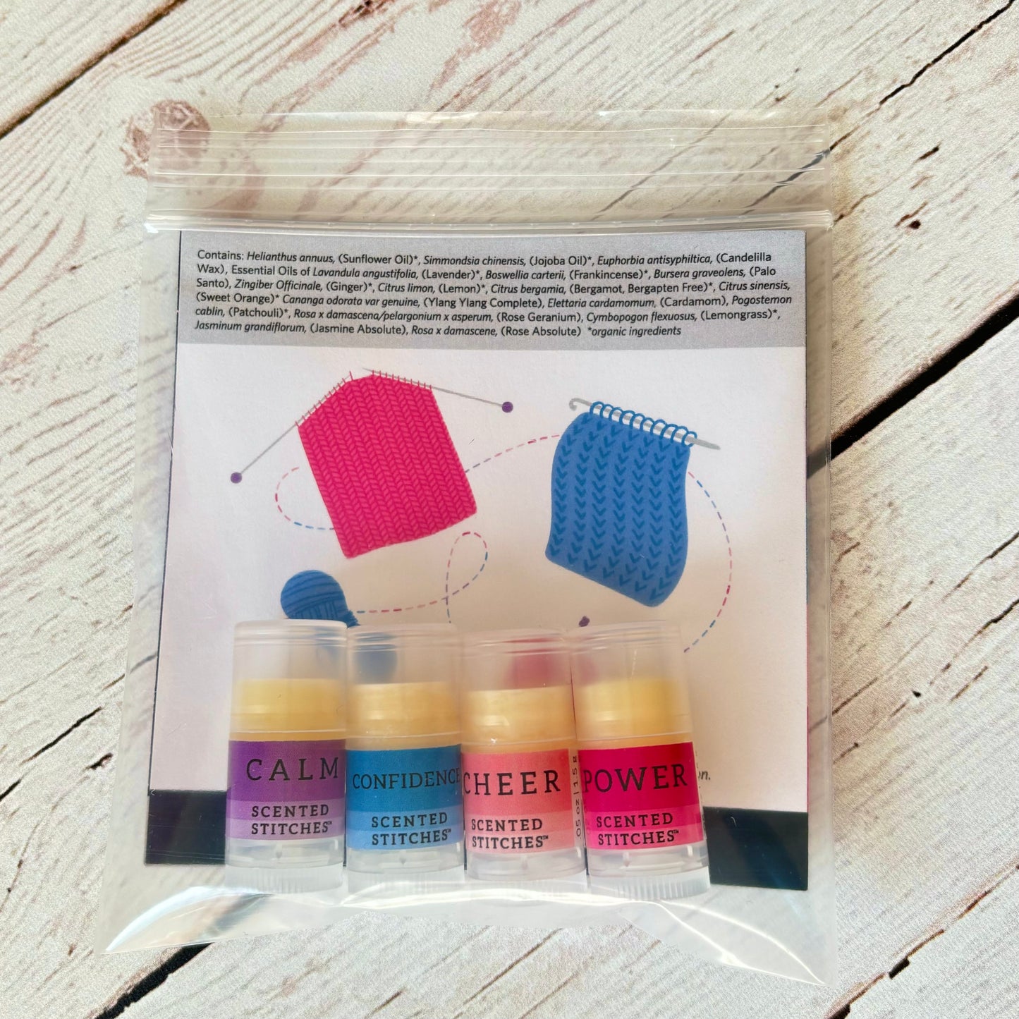 Scented Stitches | Aromatherapy Stitch Balm | Scent Sampler | Set of 4 (.05 oz) Sample Sizes