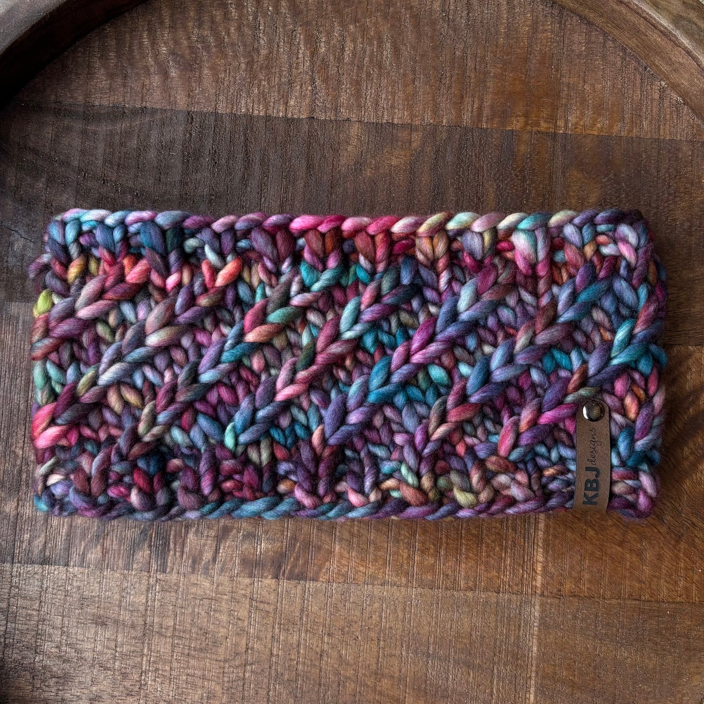 Convoluted Headband | LUXURY Handmade 100% Merino Wool Knit Headband | Malabrigo Rasta | Adult Size | Ready To Ship