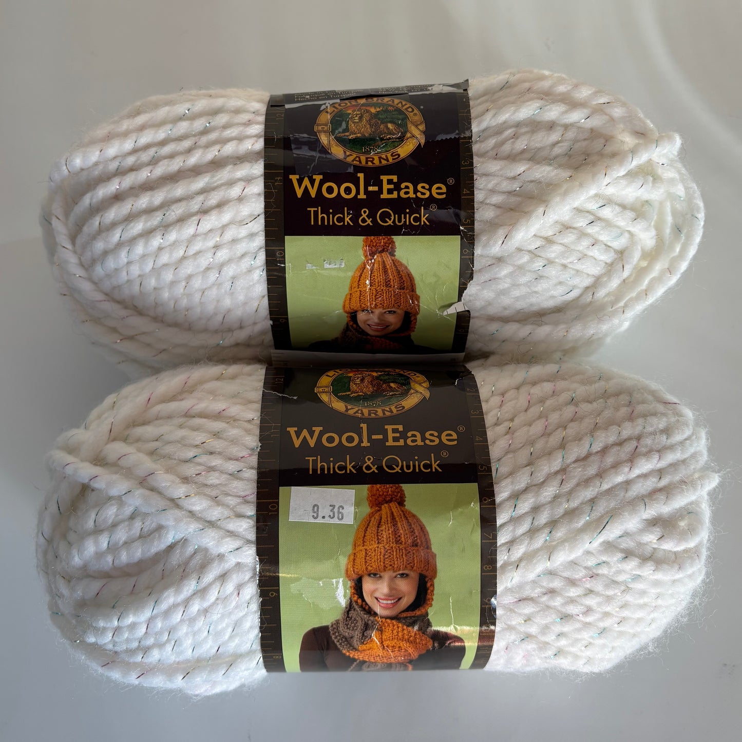 YARN (DISCONTINUED): Lion Brand Wool-Ease Thick & Quick in Celebration (lot of 2)