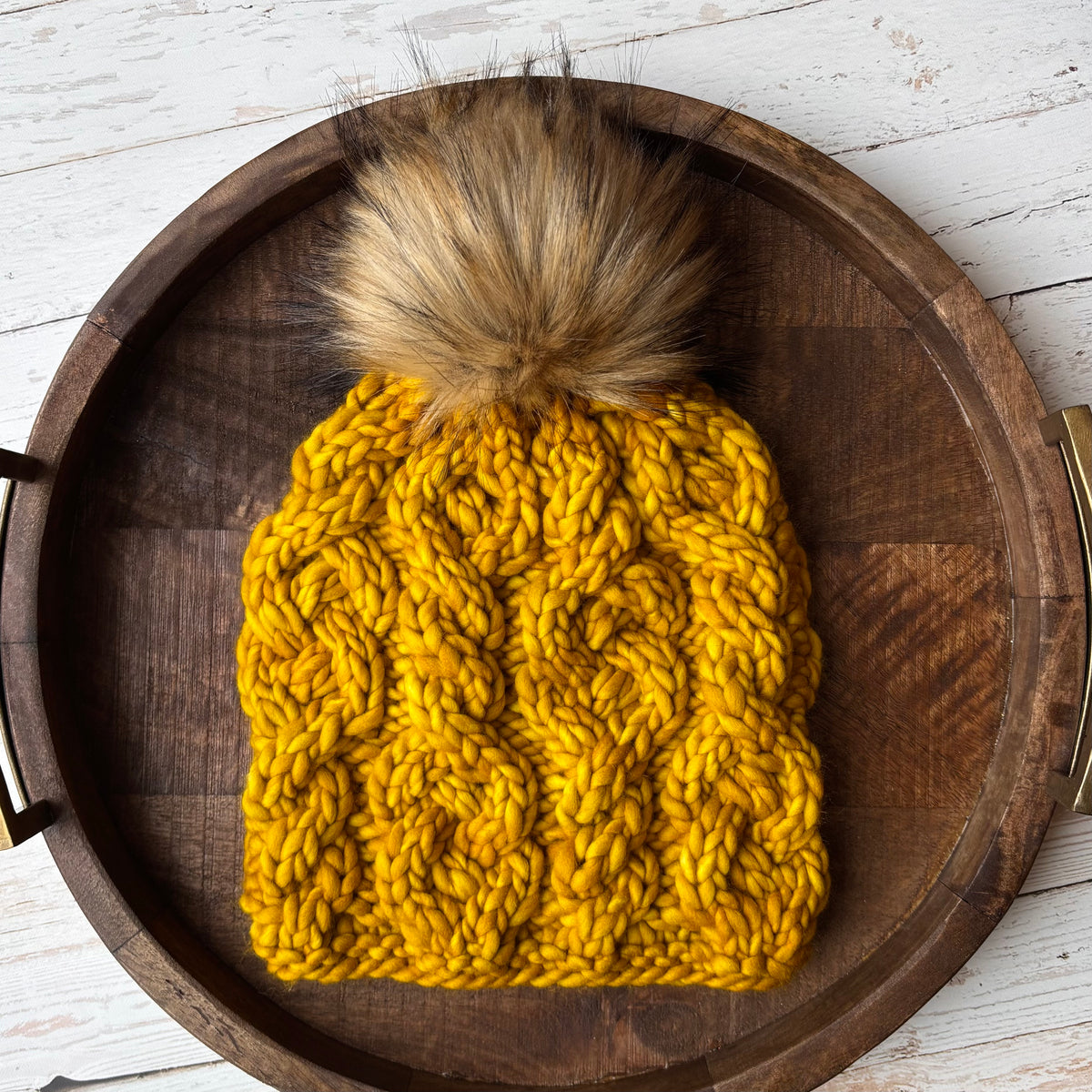 Iron Range Beanie | LUXURY Handmade 100% Merino Wool Knit Beanie | Malabrigo Rasta | Detachable Faux Fur Pom Pom | ADULT size | Ready To Ship