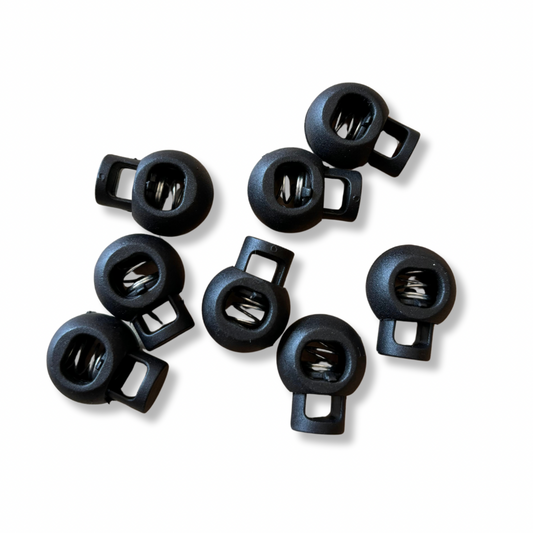 Cord Lock Stitch Stoppers (Pkg of 2) White or Black