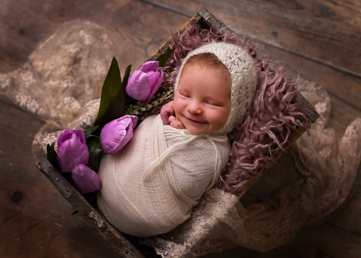 Crochet Pattern for Mohair Vivian Baby Bonnet | Crochet Baby Bonnet Pattern | Baby Hat Crocheting Pattern | DIY Written Crochet Instructions